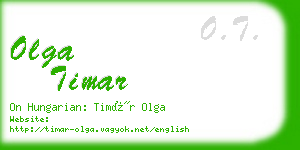 olga timar business card